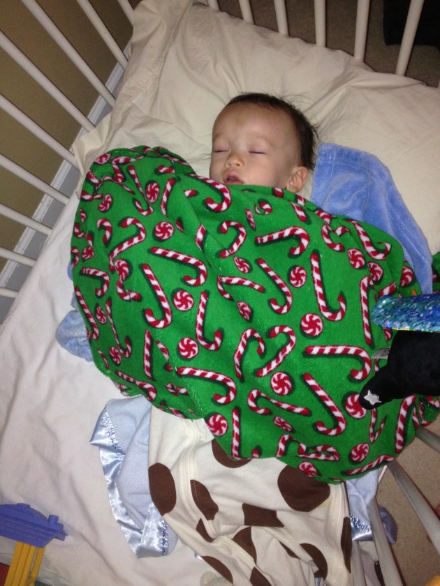 Big boy sleeping on a pillow. 